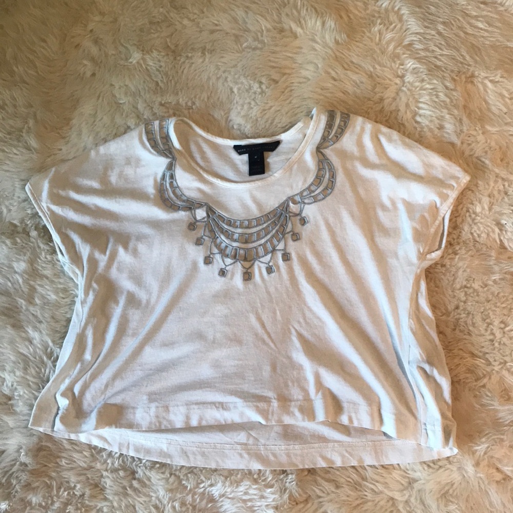 Marc by Marc Jacobs Tee w/ Embroidery Key Holes